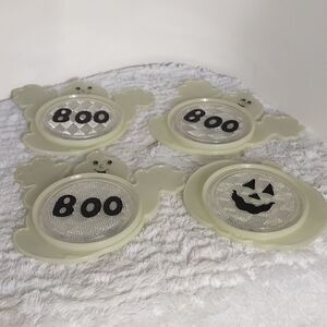 4 Glow in the Dark Reflective Halloween Hanging Decorations